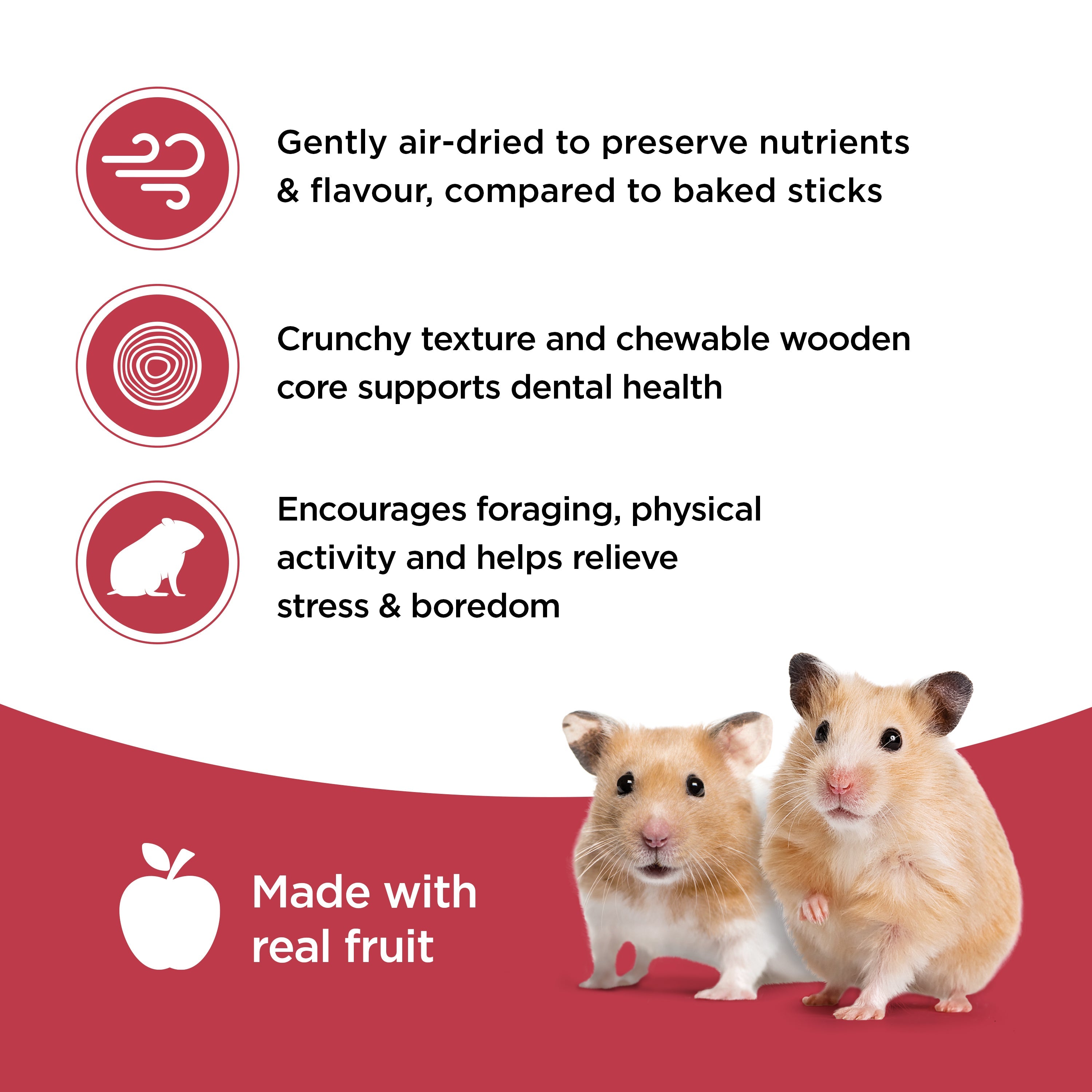 Living World Hamster Fruit Medley Treat Sticks