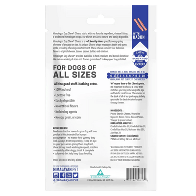 Himalayan Dog Chew Churro Bacon Dog Treat - 10 inch stick - Dog Treats - Himalayan Pet Supply - PetMax Canada