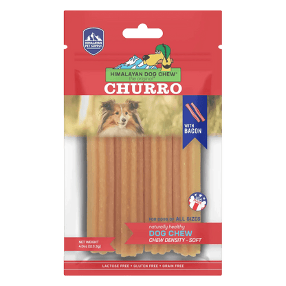 Himalayan Dog Chew Churro Bacon Dog Treat - 4 Pack - 113g - Dog Treats - Himalayan Pet Supply - PetMax Canada