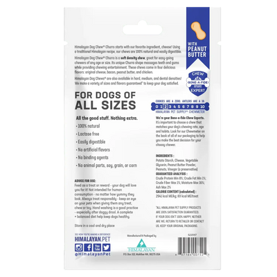 Himalayan Dog Chew Churro Peanut Butter Dog Treat - 4 Pack - 113g - Dog Treats - Himalayan Pet Supply - PetMax Canada