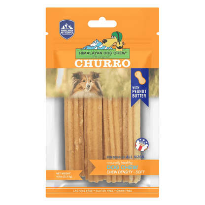 Himalayan Dog Chew Churro Peanut Butter Dog Treat - 4 Pack - 113g - Dog Treats - Himalayan Pet Supply - PetMax Canada