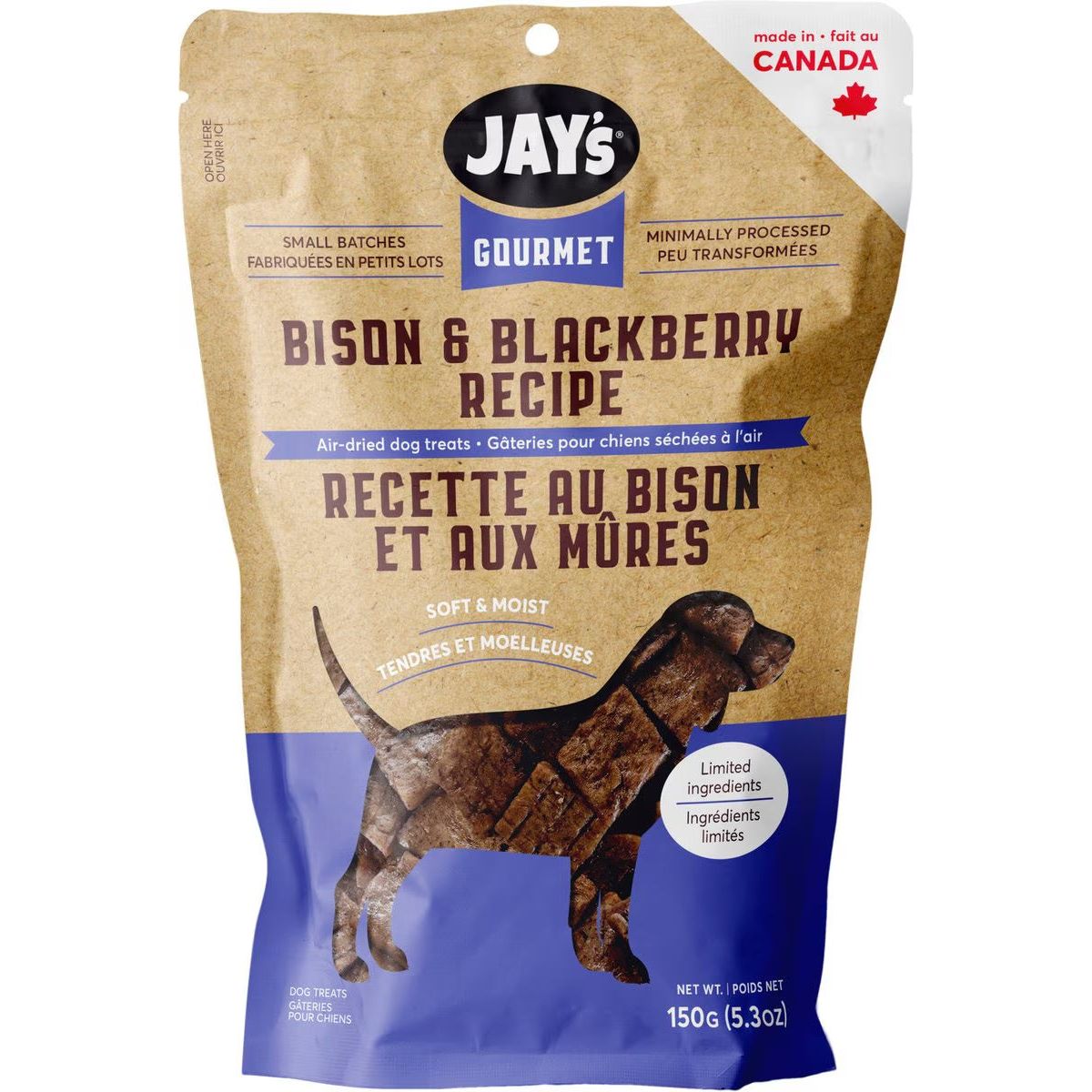 Jay's Tasty Adventures Gourmet Bison & Blackberry Recipe Dog Treats