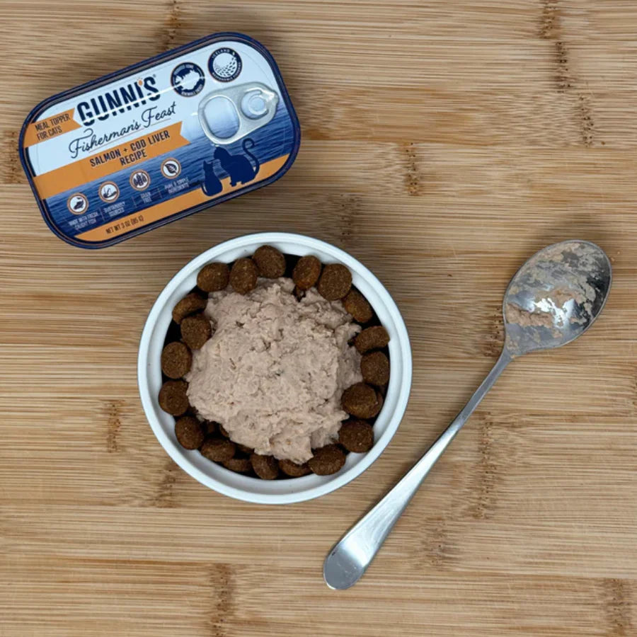 Gunni's Pet Salmon & Cod Liver Recipe Food Topper For Cats