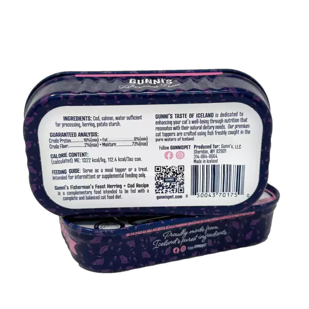 Gunni's Pet Herring & Cod Recipe Food Topper For Cats