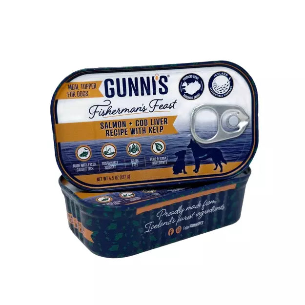 Gunni's Pet Salmon & Cod Liver Recipe With Kelp Food Topper For Dogs