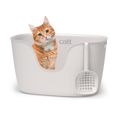 Catit Loo Litter Box in White with Scoop