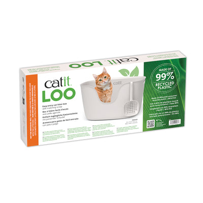 Catit Loo Litter Box in White with Scoop
