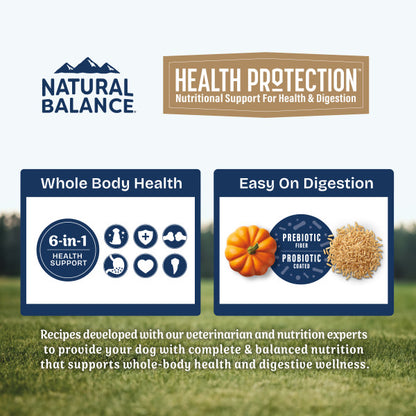 Natural Balance Health Protection Dry Dog Food, Chicken, Brown Rice & Pumpkin Recipe