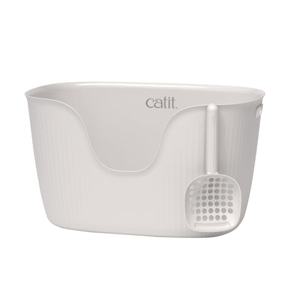 Catit Loo Litter Box in White with Scoop