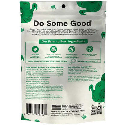 Open Farm Grain-Free Turkey Jerky Strips Dog Treats - 159g - Dog Treats - Open Farm - PetMax Canada