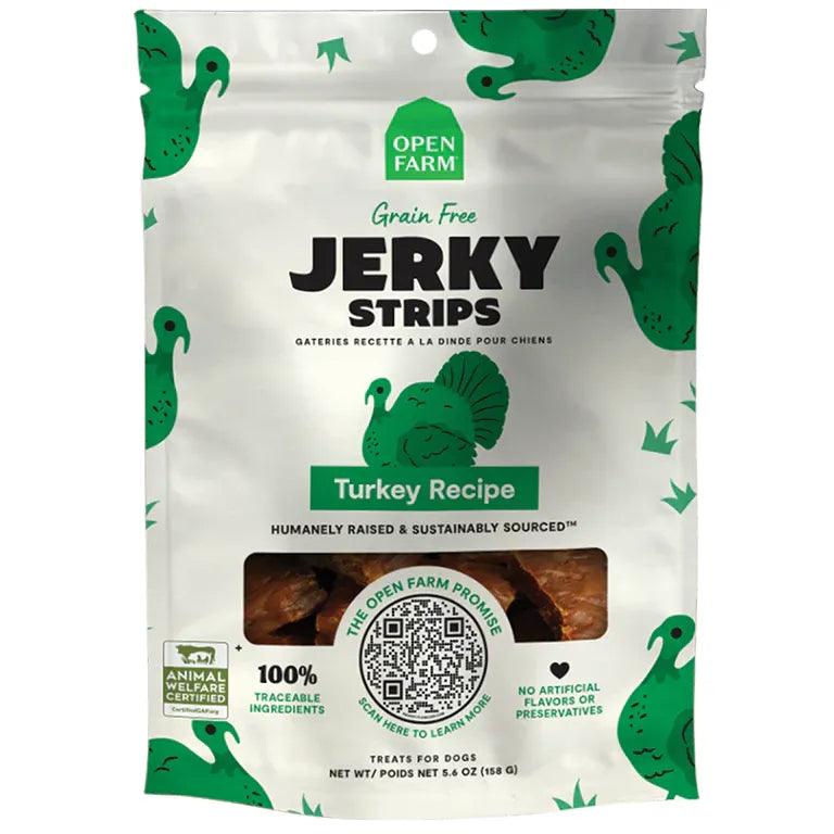 Open Farm Grain-Free Turkey Jerky Strips Dog Treats - 159g - Dog Treats - Open Farm - PetMax Canada