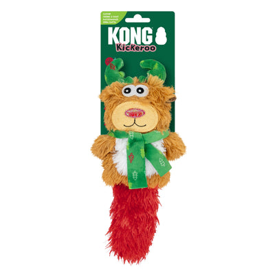 Kong Holiday Kickeroo Character Cat Toy - Assorted Characters - reindeer in retail packaging marked catnip - Kong - PetMax Canada