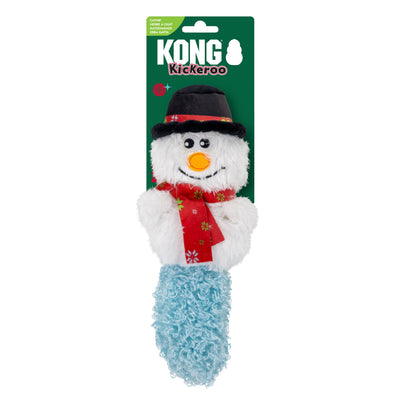 Kong Holiday Kickeroo Character Cat Toy - Assorted Characters - snowman in retail packaging marked catnip - Kong - PetMax Canada
