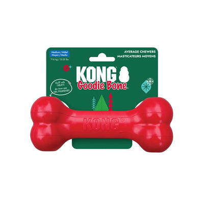 Kong Holiday Goodie Bone Dog Toy - in holiday packaging, Medium for average chewers - Kong - PetMax Canada