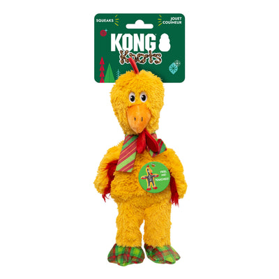 Kong Holiday Knots Chicken Dog Toy - Small size in packaging with KONG Knots hang tag - Kong - PetMax Canada