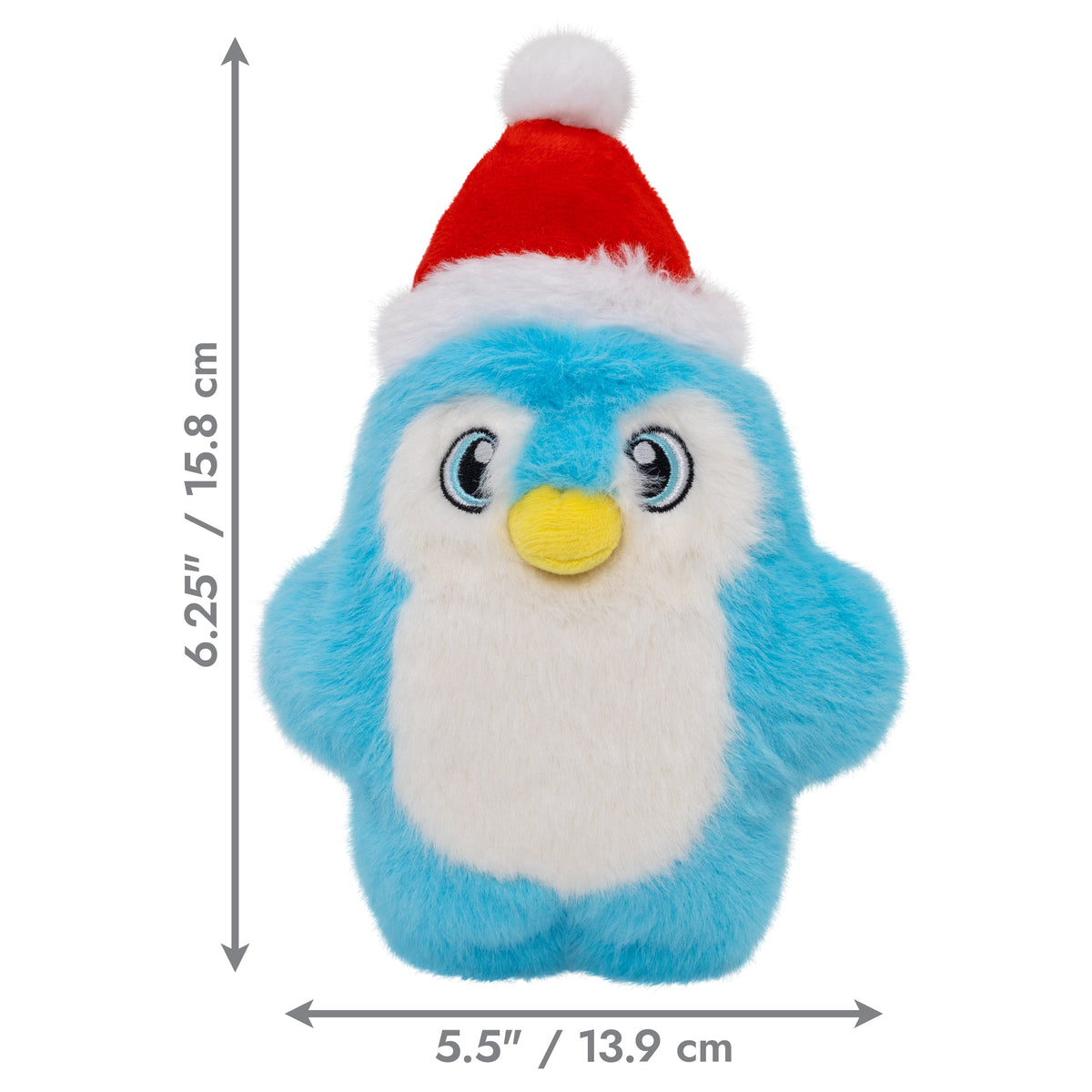 Kong Holiday Snuzzles Santa Penguin Dog Toy - Small dimensions 6.25 in by 5.5 in - Kong - PetMax Canada