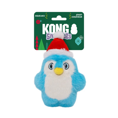 Kong Holiday Snuzzles Santa Penguin Dog Toy - Small on KONG Snuzzles holiday hang tag - Kong - PetMax Canada