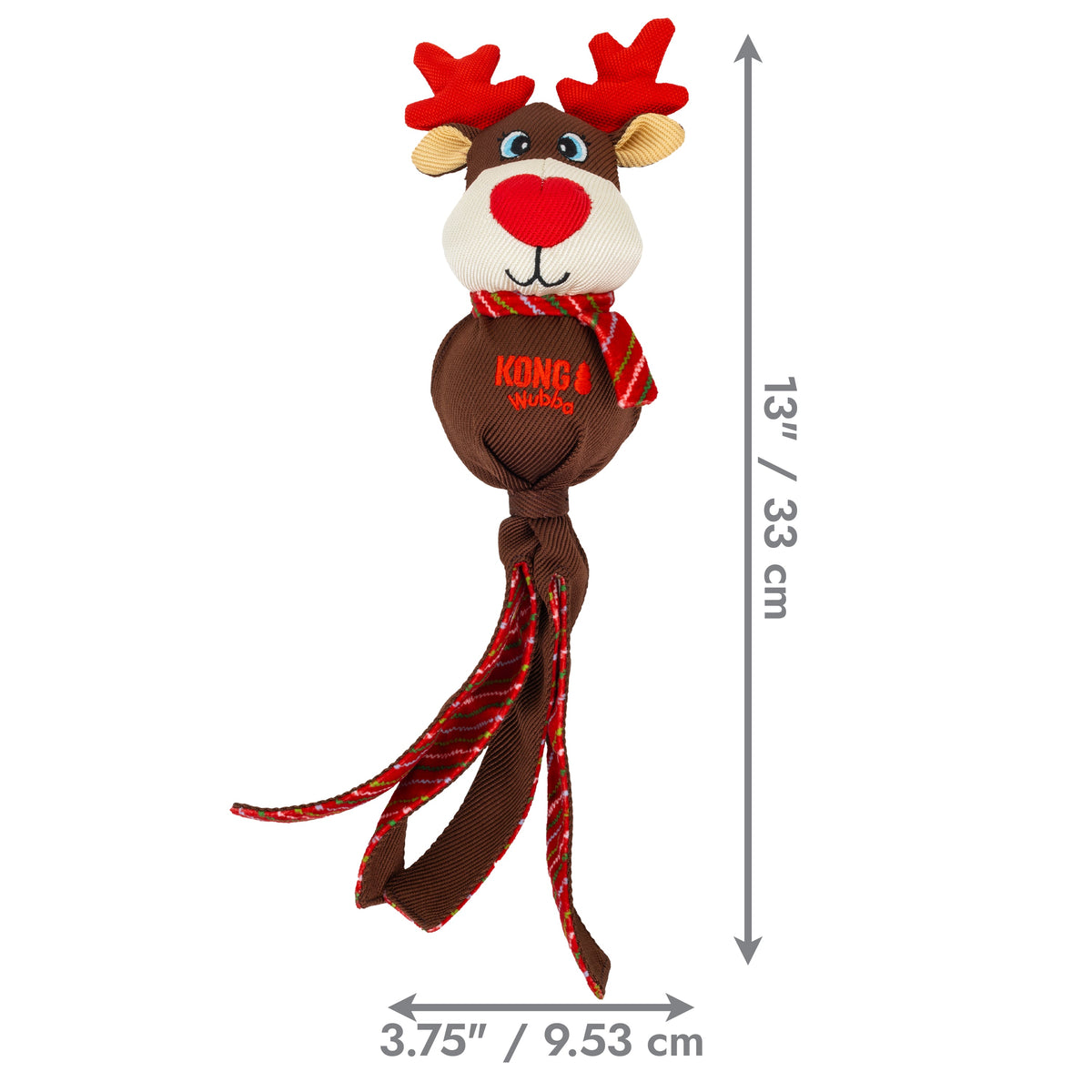 Kong Holiday Wubba Dog Toy - Assorted Characters - Large dimensions 13 in x 3.75 in (33 x 9.53 cm) - Kong - PetMax Canada