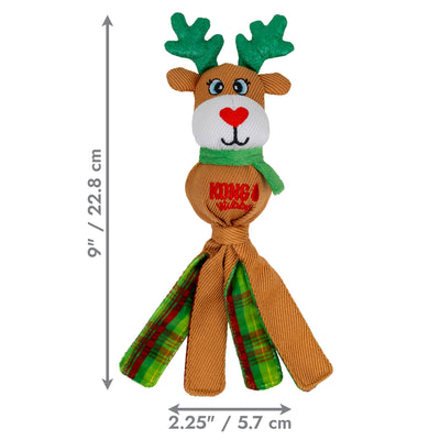 Kong Holiday Wubba Dog Toy - Assorted Characters - Small dimensions 9 in x 2.25 in (22.8 x 5.7 cm) - Kong - PetMax Canada