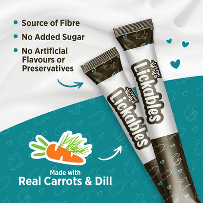 Living World Lickables Small Animal Treat Carrot & Dill Flavour