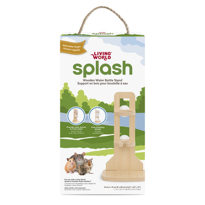 Living World Splash Wooden Water Bottle Stand for Small Animals - Small Animal - Living World - PetMax Canada