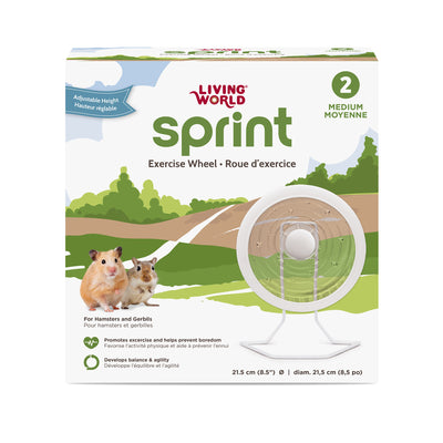Living World Sprint Exercise Wheel with Metal Stand - Small Animal - Living World - PetMax Canada