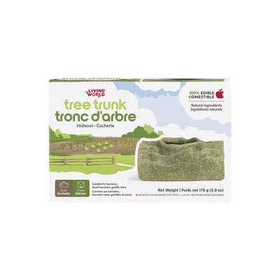 Living World Edible Tree Trunk Hideout for Small Animals - Small Animal - Living World - PetMax Canada