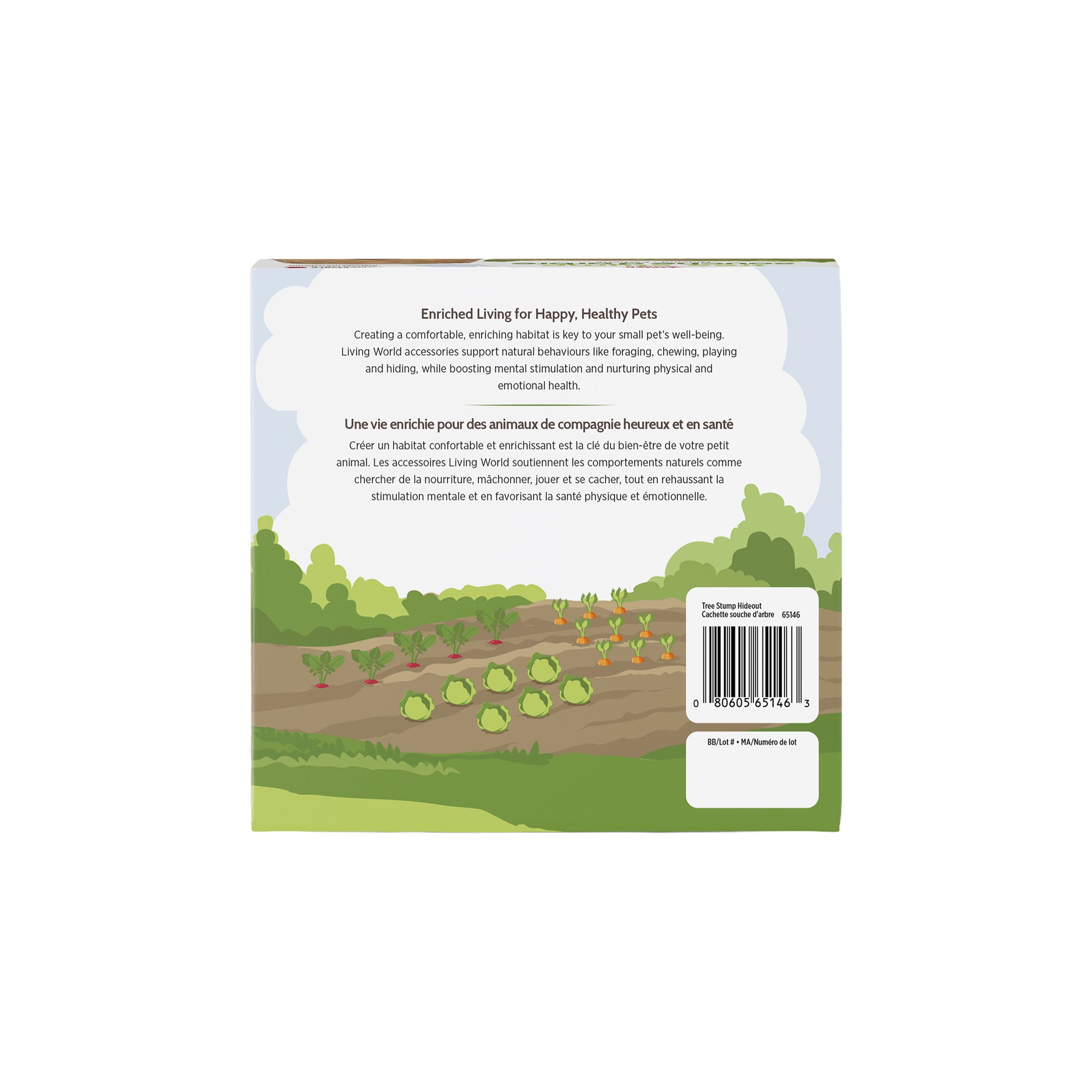 Living World Edible Tree Stump Hideout for Small Animals - Small Animal - Living World - PetMax Canada