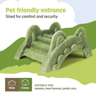 Living World Edible Arch Bridge Hideout for Small Animals - Small Animal - Living World - PetMax Canada