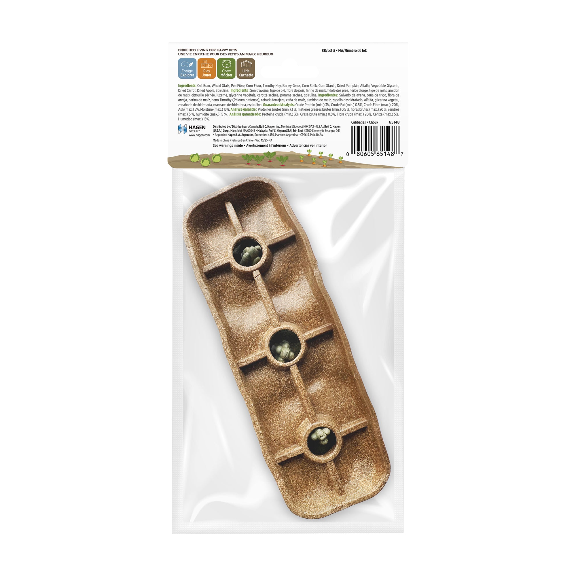 Living World Edible Cabbages Chew Toy for Small Animals - Small Animal - Living World - PetMax Canada