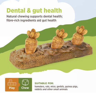 Living World Edible Carrot Patch Chew Toy for Small Animals - Small Animal - Living World - PetMax Canada