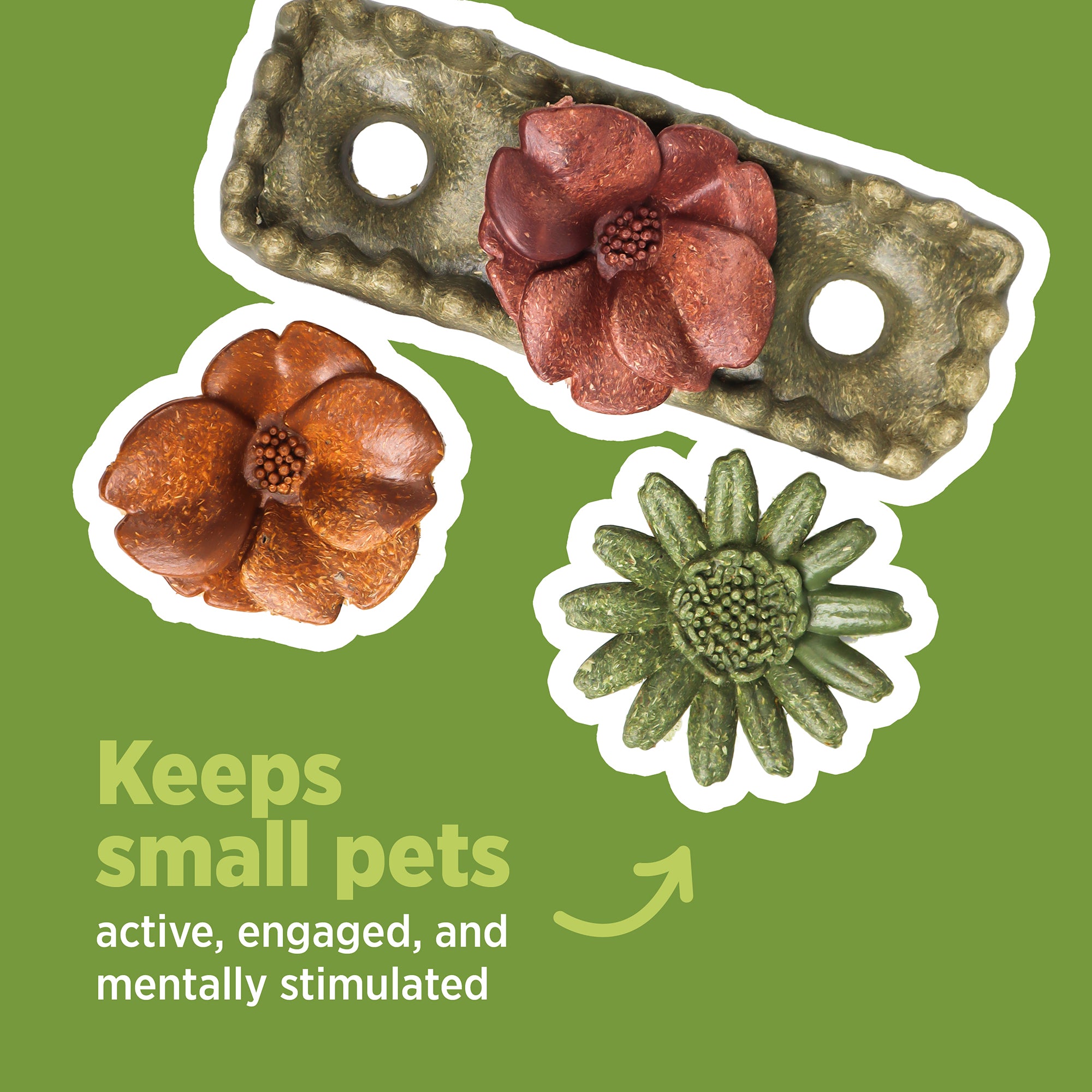 Living World Edible Flower Bed Chew Toy for Small Animals - Small Animal - Living World - PetMax Canada