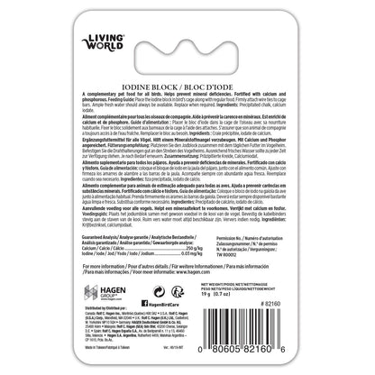 Living World Iodine Block - Small - Bird Health Care - Living World - PetMax Canada