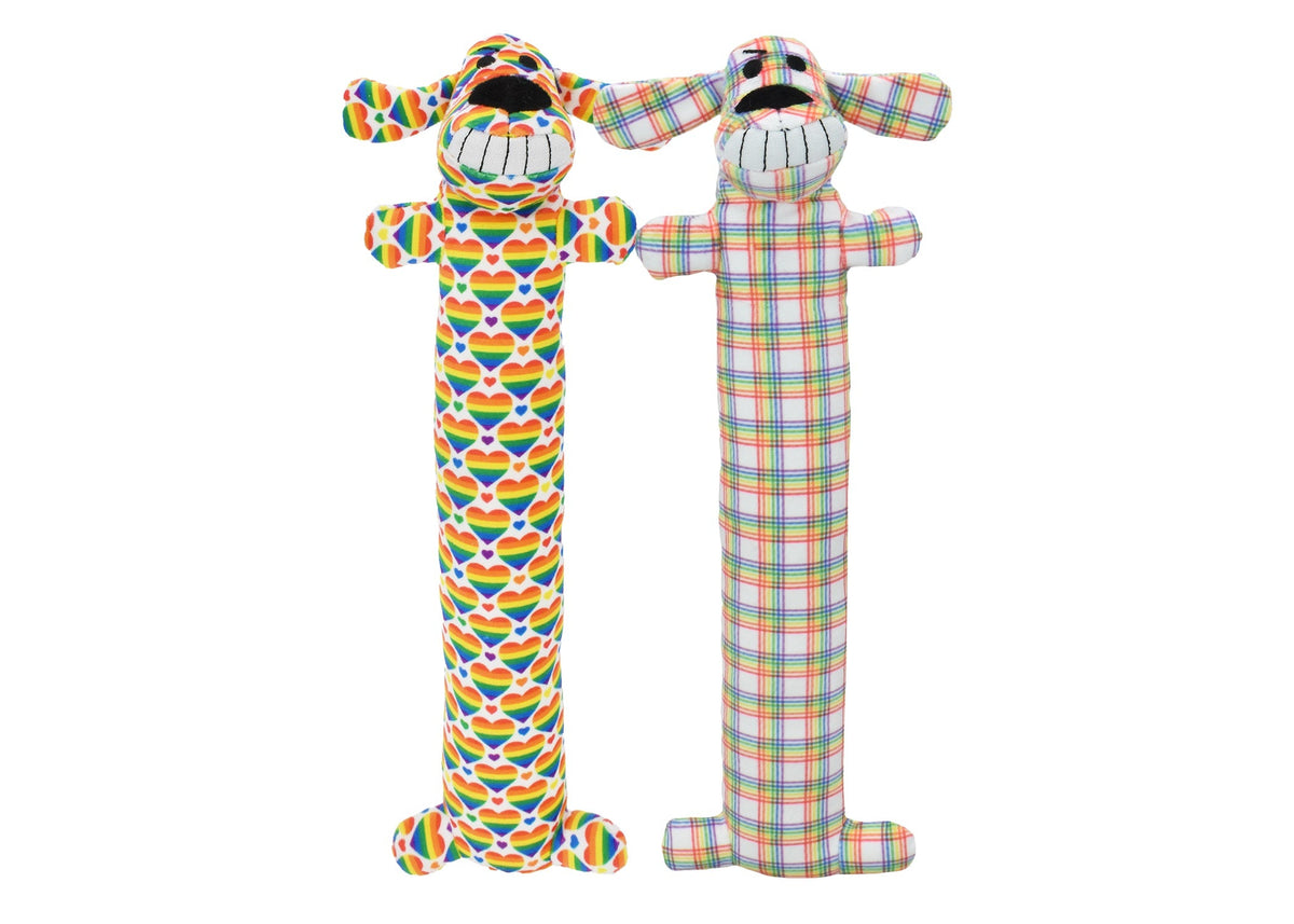 Multipet Loofa Dog Rainbow Plush Dog Toy - Dog Toy - Multipet - PetMax Canada