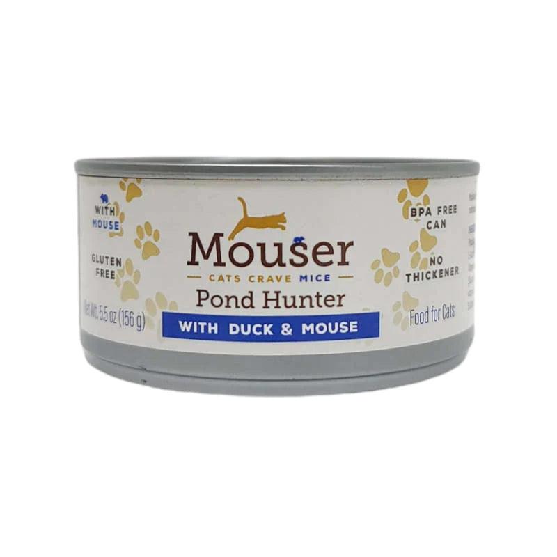 Mouser Pond Hunter With Duck and Mouse Canned Cat Food - 156g - Canned Cat Food - Mouser - PetMax Canada