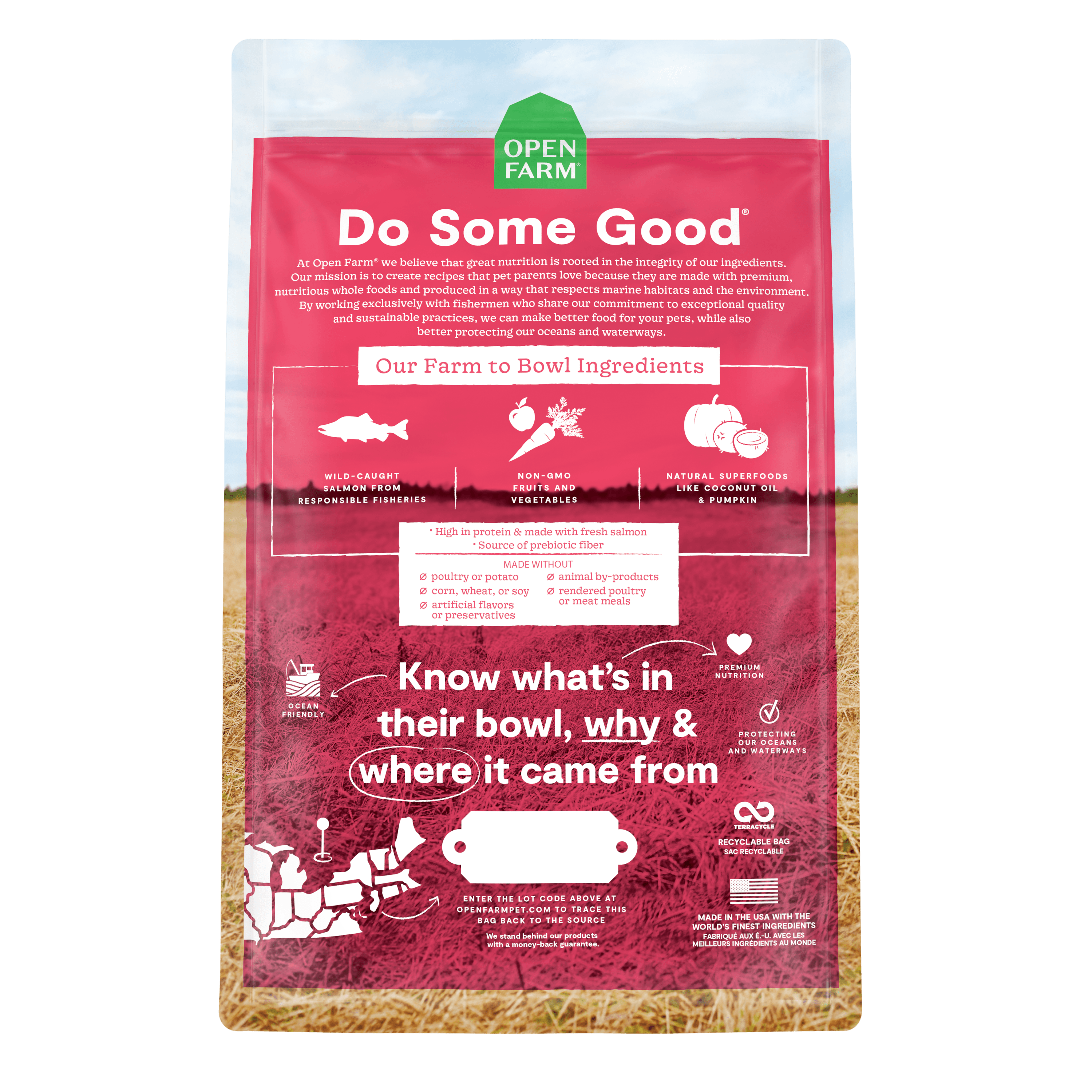 Open Farm Dog Food Wild Caught Salmon - 1.81 Kg - Dog Food - Open Farm - PetMax Canada