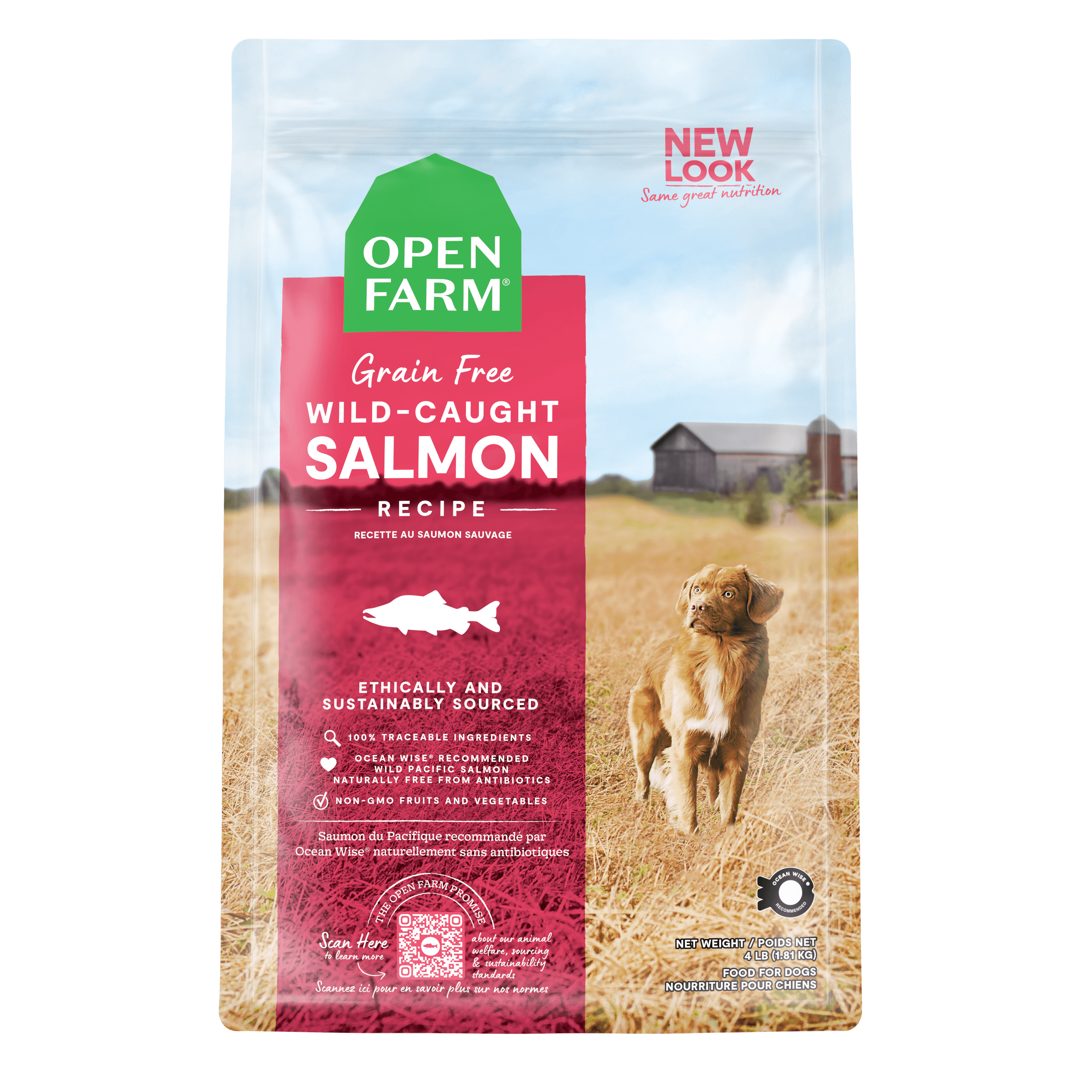 Open Farm Dog Food Wild Caught Salmon - 1.81 Kg - Dog Food - Open Farm - PetMax Canada