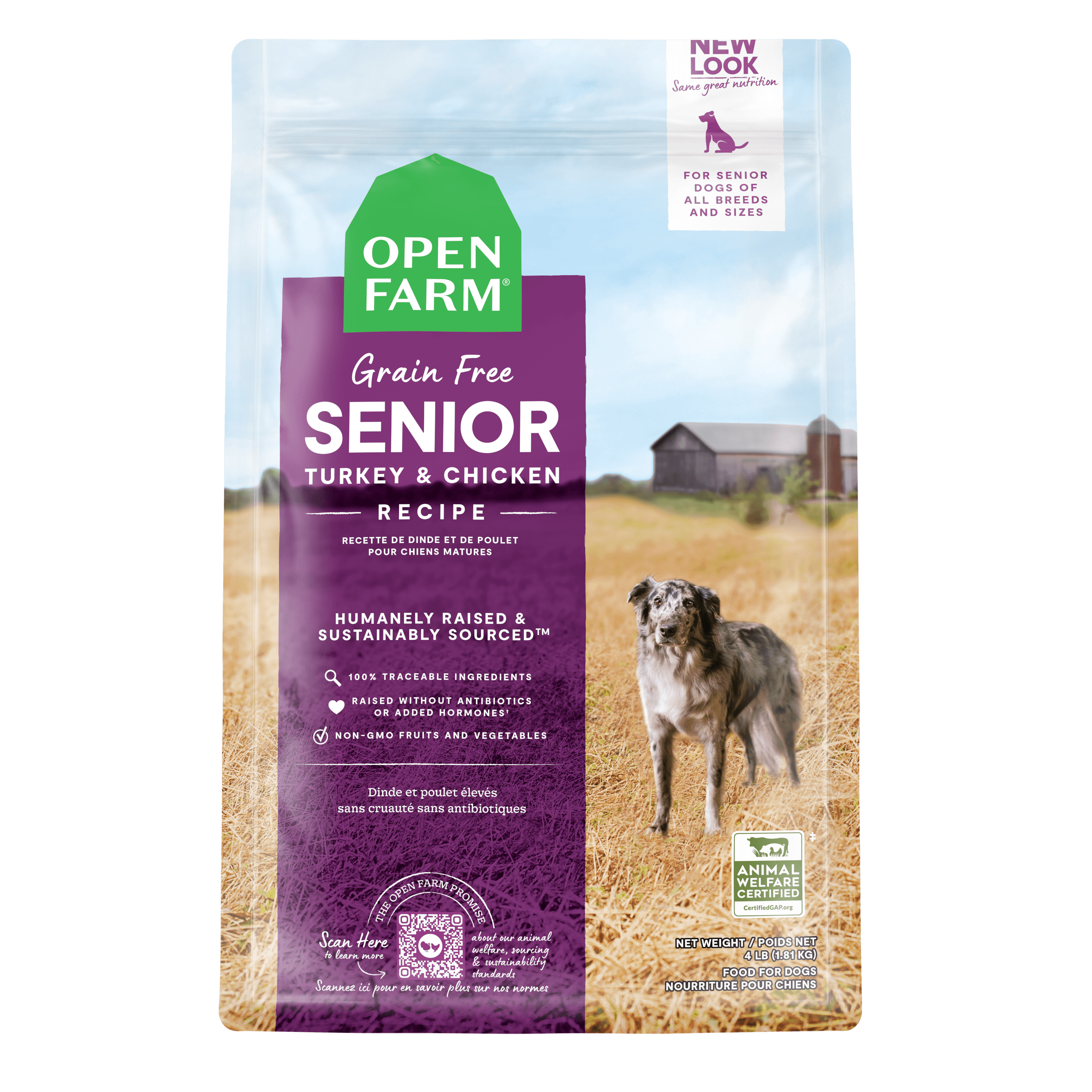 Open Farm Senior Dog Food Recipe - 10 Kg - Dog Food - Open Farm - PetMax Canada