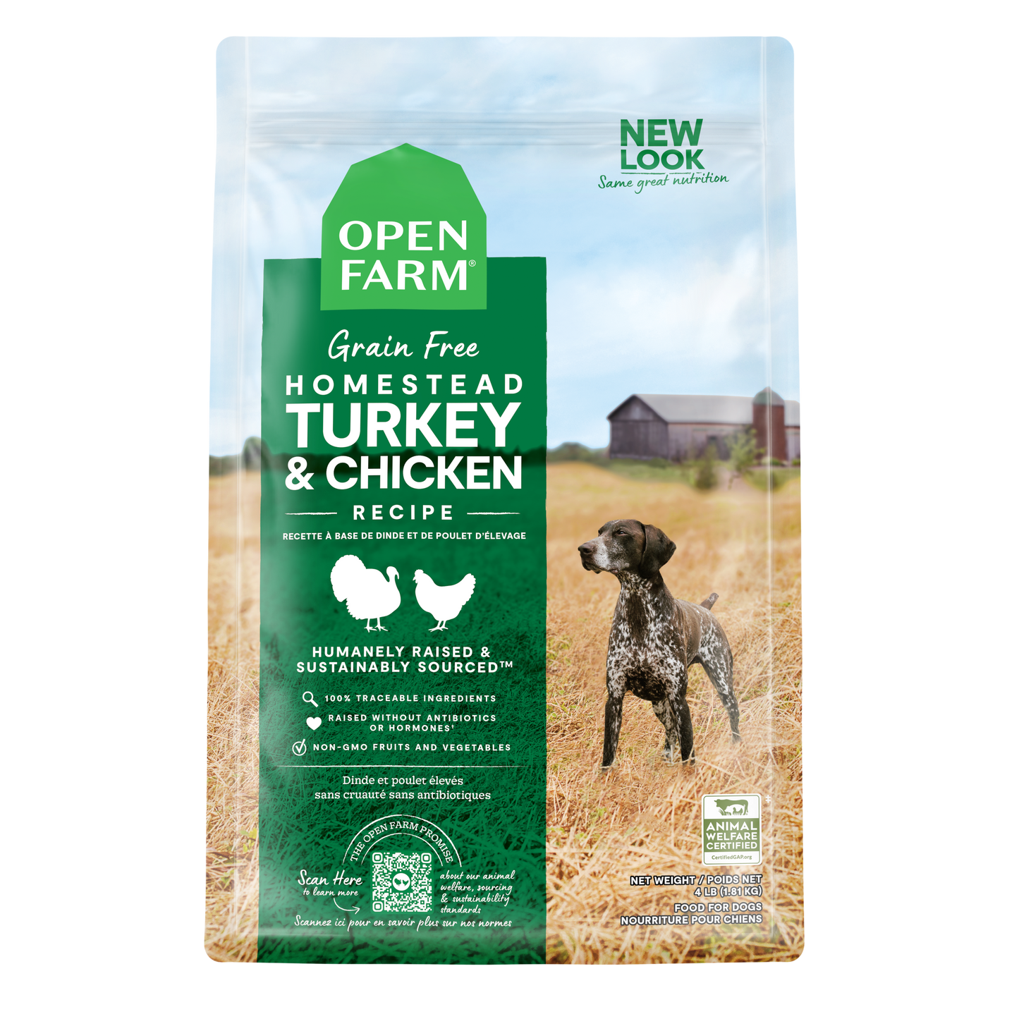 Open Farm Dog Food Homestead Turkey & Chicken  Dog Food  | PetMax Canada