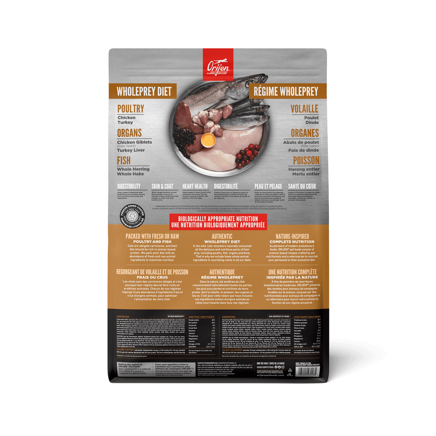 Orijen Original Cat Food Recipe  Cat Food  | PetMax Canada