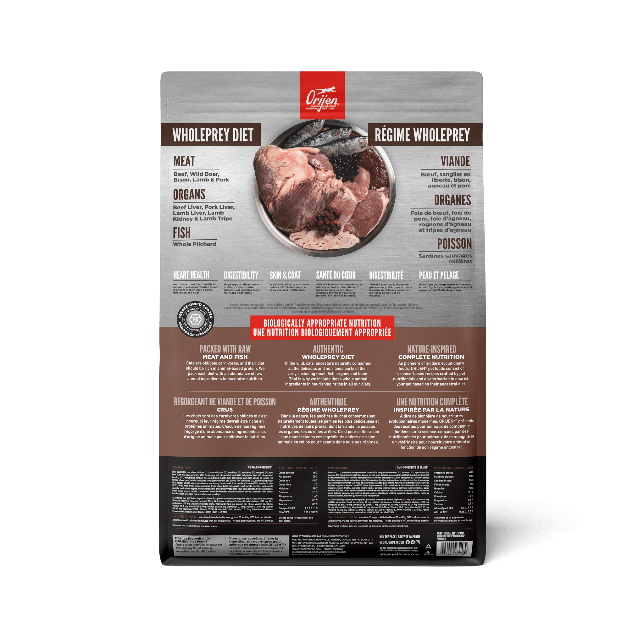 Orijen Regional Red Dry Cat Food Recipe - 1.8 Kg - Cat Food - Orijen - PetMax Canada