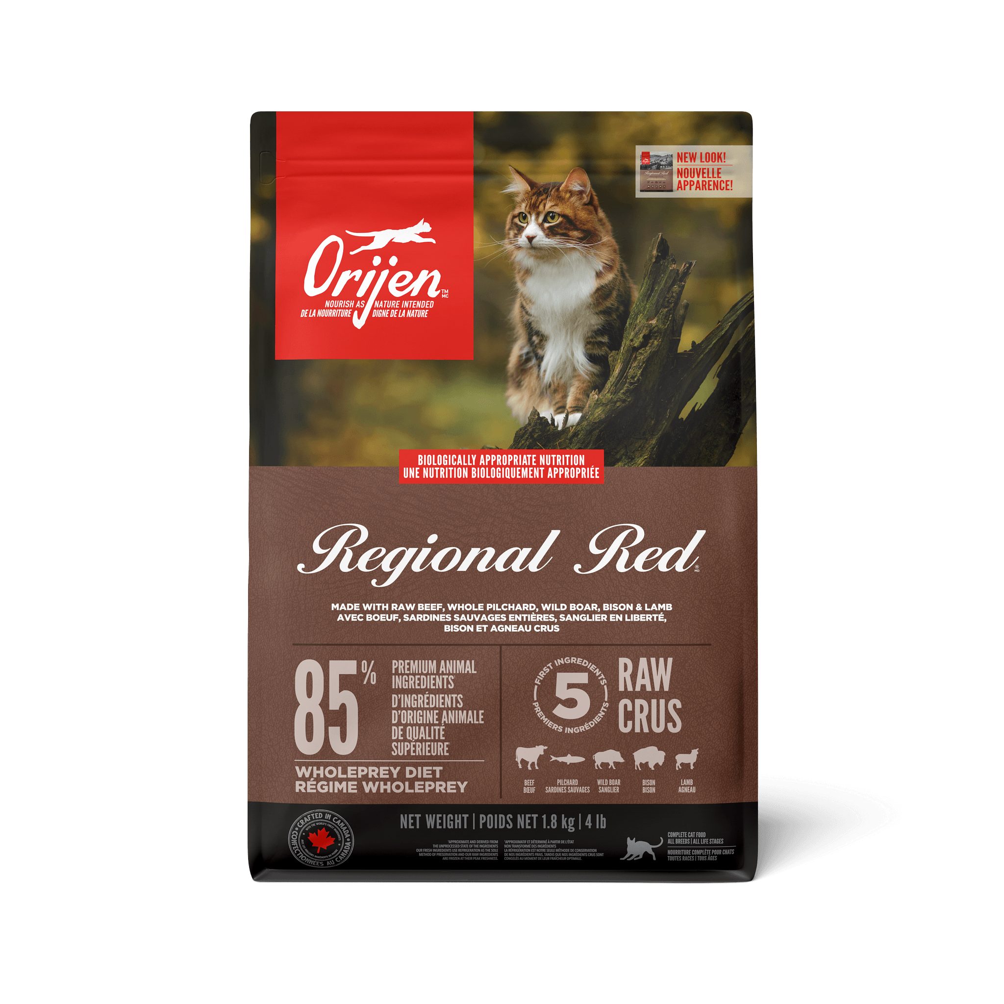 Orijen Regional Red Dry Cat Food Recipe - 1.8 Kg - Cat Food - Orijen - PetMax Canada