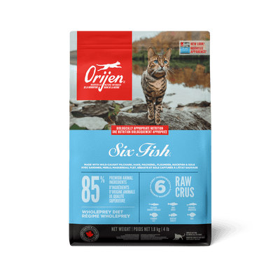 Orijen Six Fish Dry Cat Food Recipe - 1.8 Kg - Cat Food - Orijen - PetMax Canada