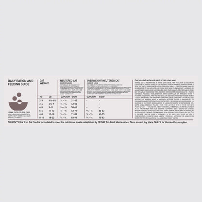 Orijen Fit & Trim Dry Cat Food Recipe - 1.8 Kg - Cat Food - Orijen - PetMax Canada