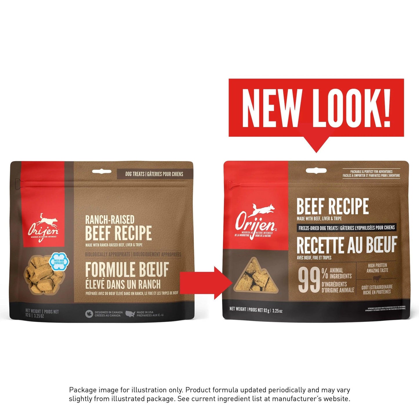 Orijen Freeze-Dried Dog Treats Ranch-Raised Beef Formula  Dog Treats  | PetMax Canada