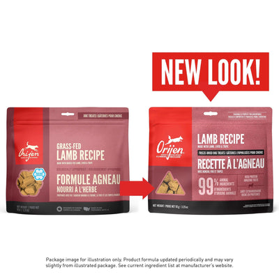 Orijen Freeze-Dried Dog Treats Grass-Fed Lamb Formula - 92g - Dog Treats - Orijen - PetMax Canada