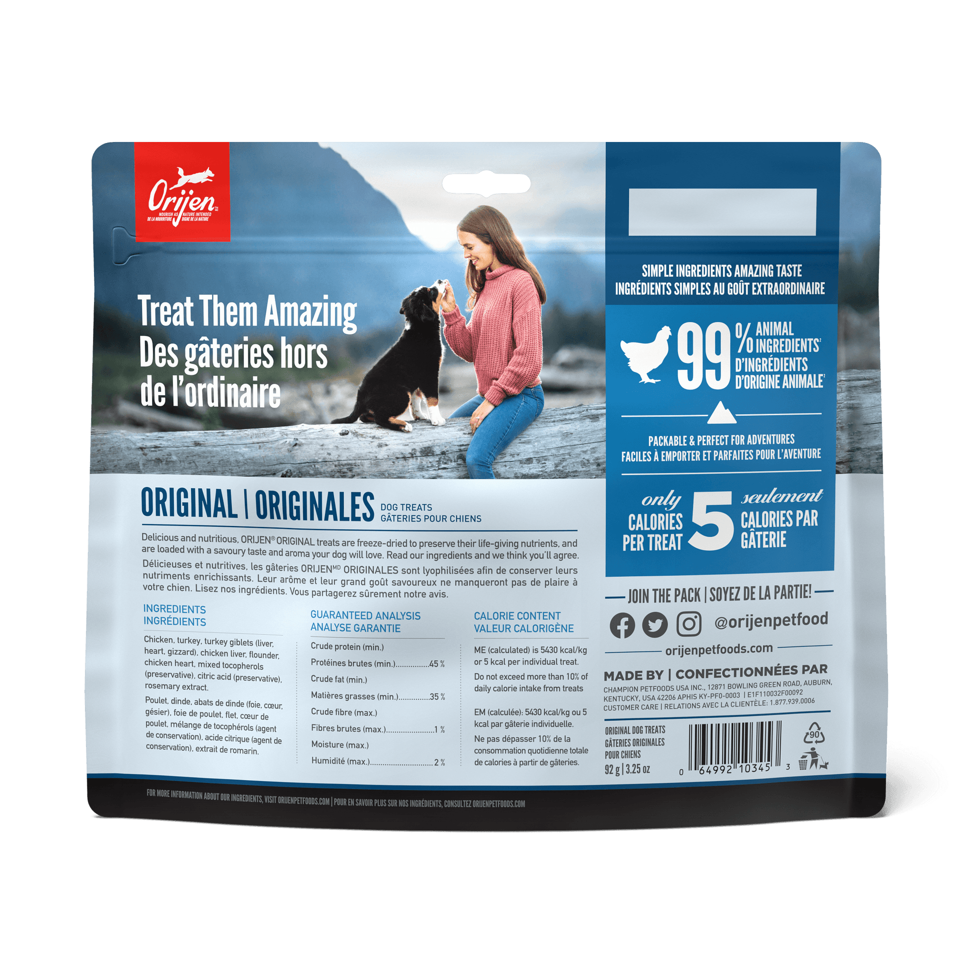 Orijen Freeze-Dried Dog Treats Original  Dog Treats  | PetMax Canada