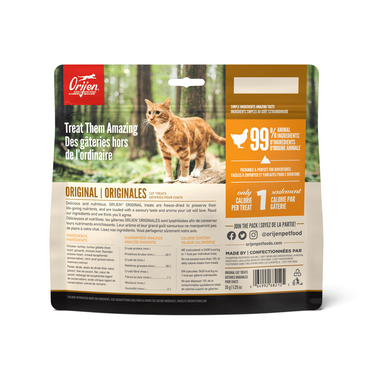 Orijen Freeze-Dried Cat Treats Original  Cat Food  | PetMax Canada