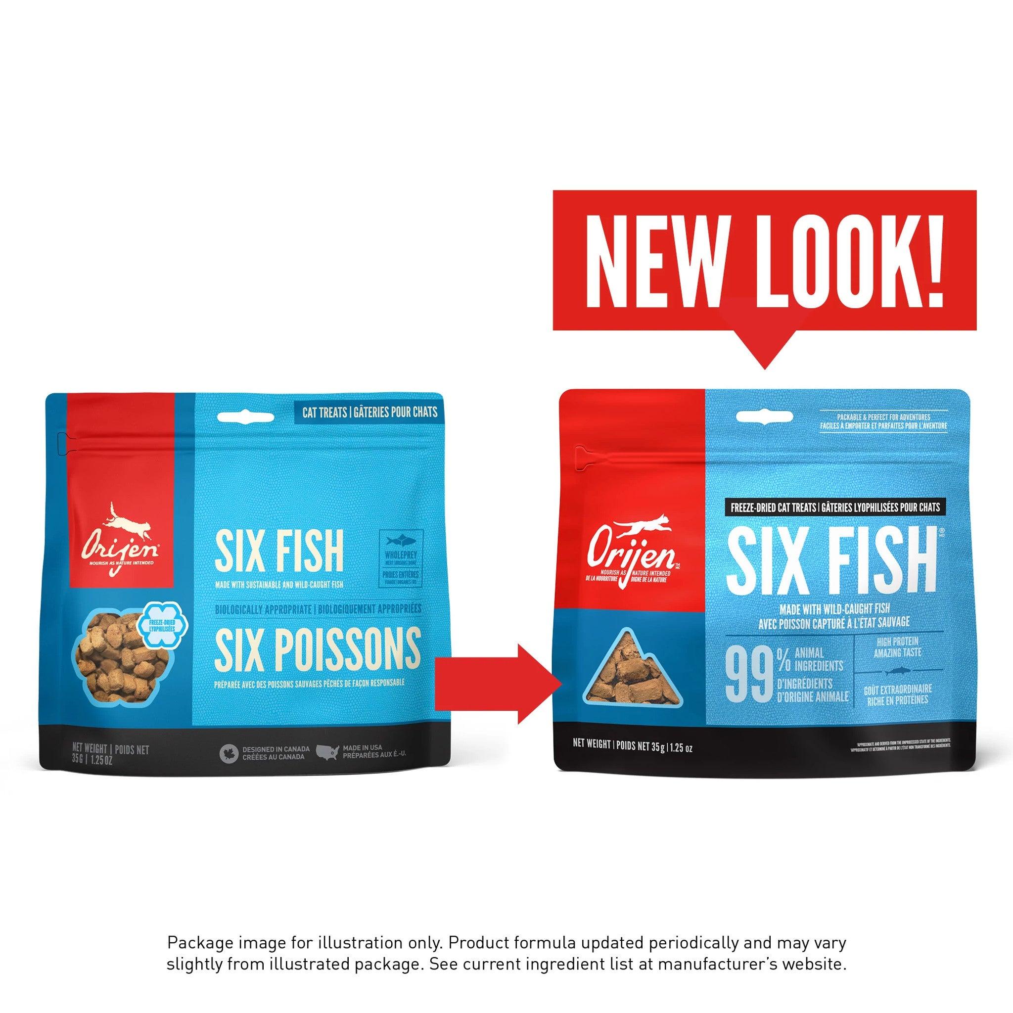 Orijen Freeze-Dried Cat Treats Six Fish - 35g - Cat Food - Orijen - PetMax Canada