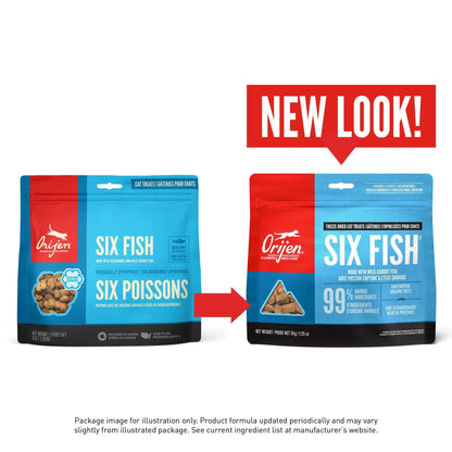 Orijen Freeze-Dried Cat Treats Six Fish - 35g - Cat Food - Orijen - PetMax Canada